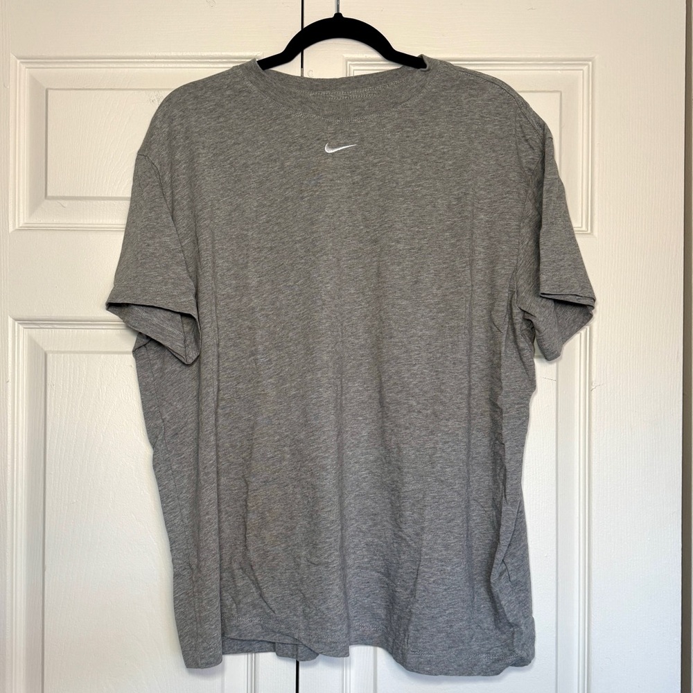 Nike Grey Center Swoosh Loose Fit Tee